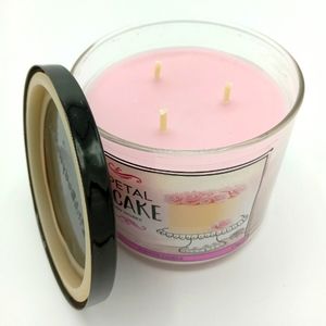 New! Bath and Body Works Pink Petal Tea Cake Candle 3 Wick 14.5oz